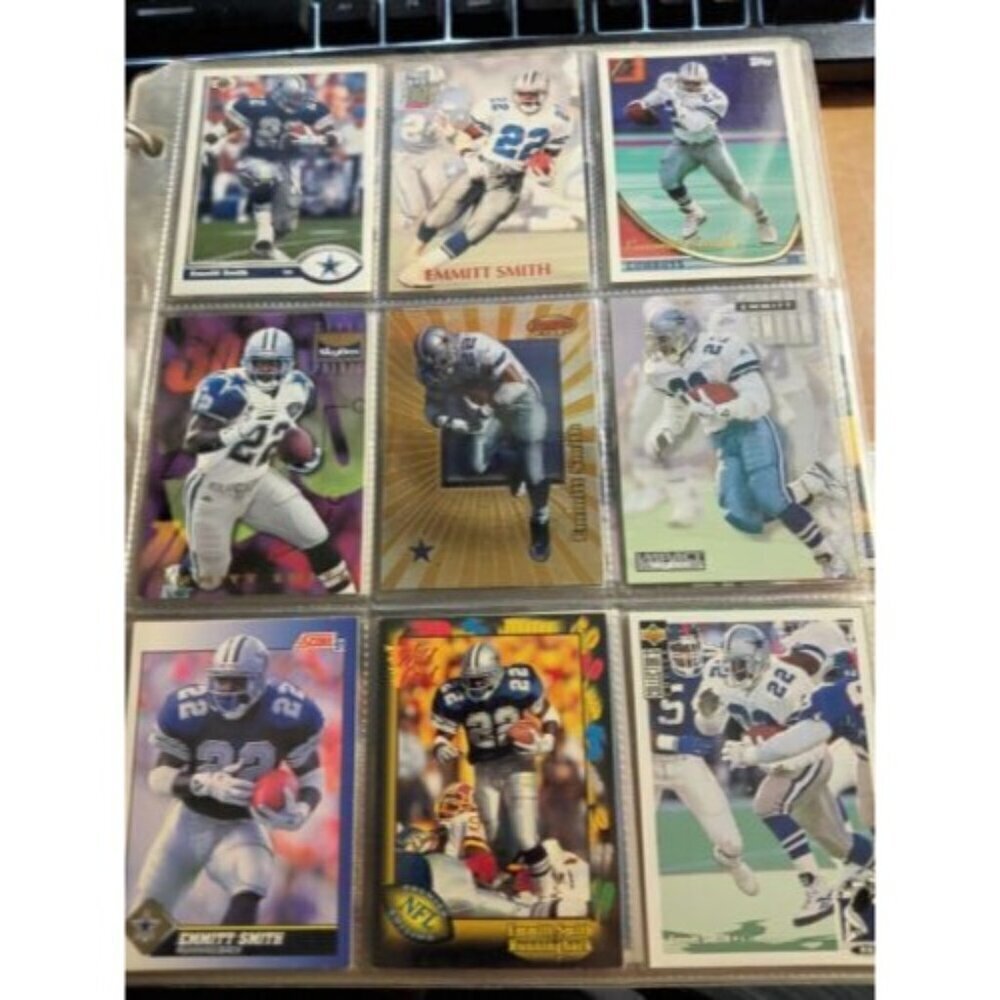 Emmitt Smith 9 Card Lot Dallas Cowboys